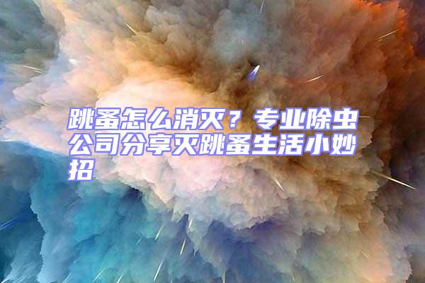跳蚤怎么消滅？專業(yè)除蟲公司分享滅跳蚤生活小妙招
