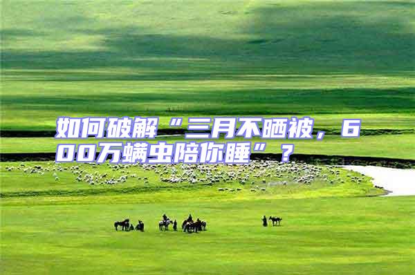如何破解“三月不曬被，600萬(wàn)螨蟲陪你睡”？