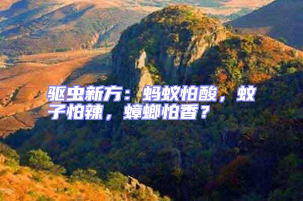 驅(qū)蟲新方：螞蟻怕酸，蚊子怕辣，蟑螂怕香？