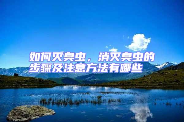 如何滅臭蟲，消滅臭蟲的步驟及注意方法有哪些