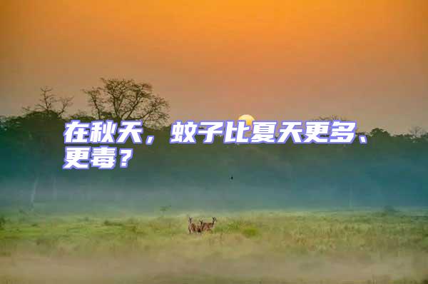在秋天，蚊子比夏天更多、更毒？