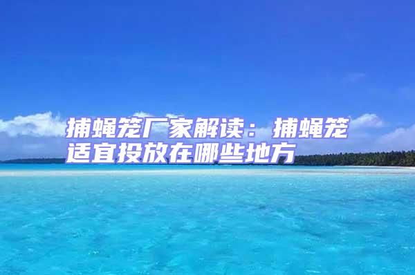 捕蠅籠廠(chǎng)家解讀：捕蠅籠適宜投放在哪些地方