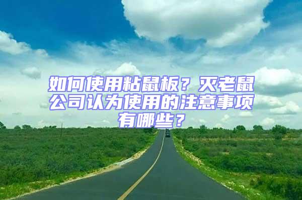 如何使用粘鼠板？滅老鼠公司認(rèn)為使用的注意事項(xiàng)有哪些？