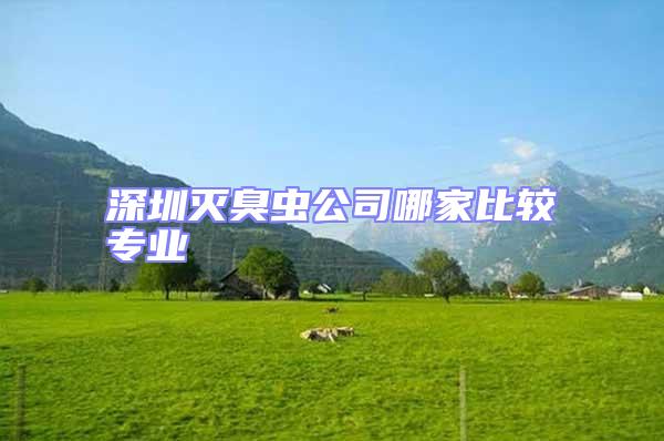 深圳滅臭蟲(chóng)公司哪家比較專(zhuān)業(yè)