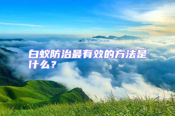 白蟻防治最有效的方法是什么？