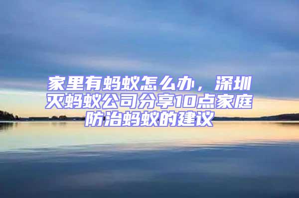家里有螞蟻怎么辦，深圳滅螞蟻公司分享10點(diǎn)家庭防治螞蟻的建議