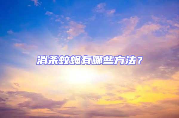 消殺蚊蠅有哪些方法？