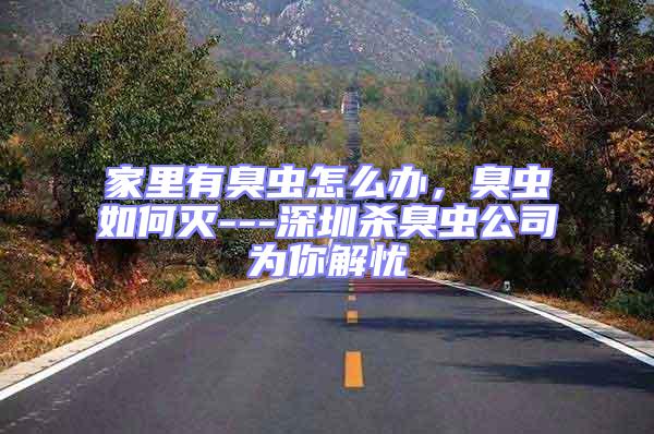 家里有臭蟲怎么辦，臭蟲如何滅---深圳殺臭蟲公司為你解憂