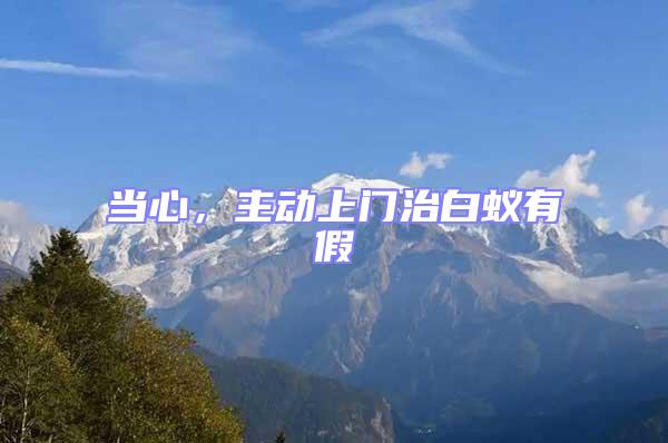 當(dāng)心，主動(dòng)上門(mén)治白蟻有假