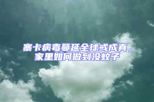 寨卡病毒蔓延全球或成真，家里如何做到?jīng)]蚊子