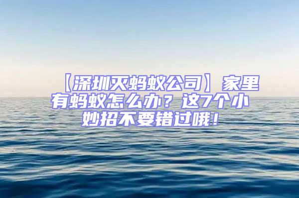 【深圳滅螞蟻公司】家里有螞蟻怎么辦？這7個小妙招不要錯過哦！