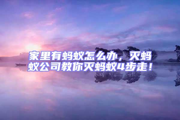 家里有螞蟻怎么辦，滅螞蟻公司教你滅螞蟻4步走！