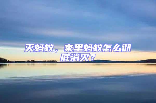 滅螞蟻，家里螞蟻怎么徹底消滅？