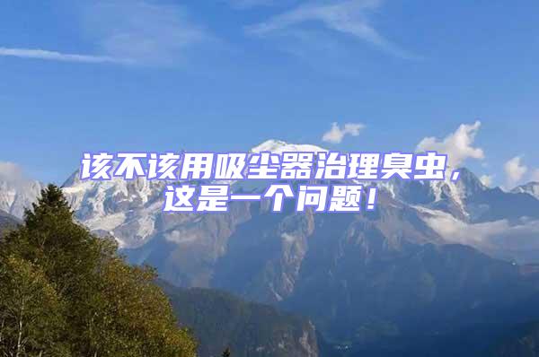 該不該用吸塵器治理臭蟲，這是一個問題！