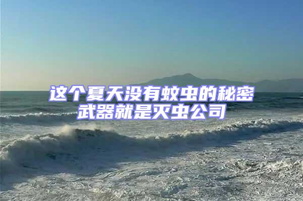 這個(gè)夏天沒有蚊蟲的秘密武器就是滅蟲公司