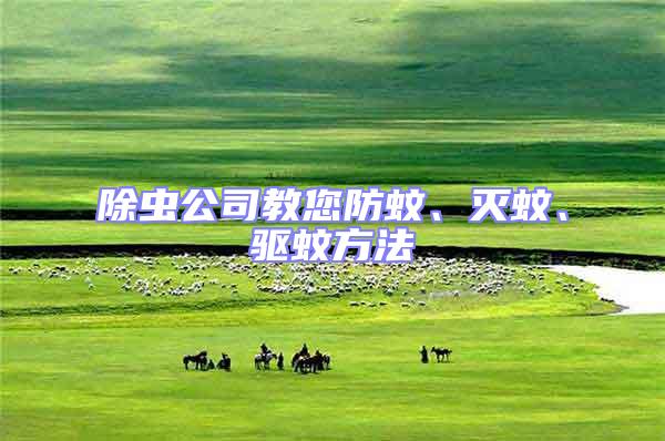 除蟲(chóng)公司教您防蚊、滅蚊、驅(qū)蚊方法