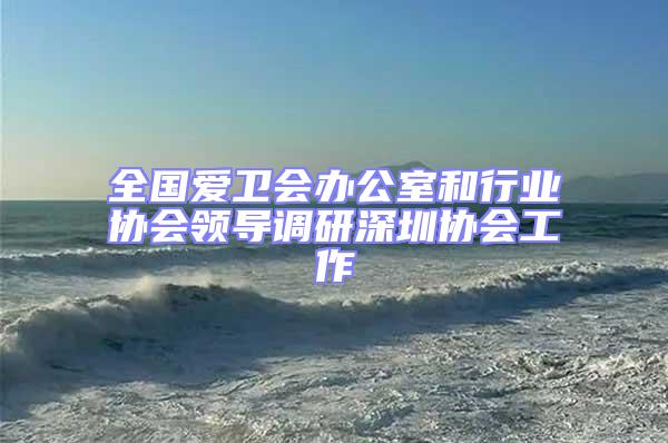 全國(guó)愛(ài)衛(wèi)會(huì)辦公室和行業(yè)協(xié)會(huì)領(lǐng)導(dǎo)調(diào)研深圳協(xié)會(huì)工作