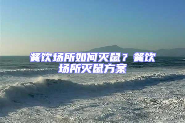 餐飲場所如何滅鼠？餐飲場所滅鼠方案