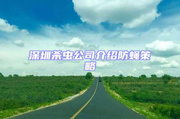 深圳殺蟲(chóng)公司介紹防蠅策略