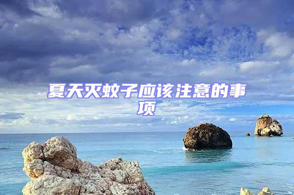 夏天滅蚊子應(yīng)該注意的事項