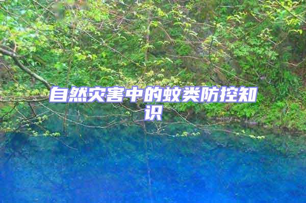 自然災(zāi)害中的蚊類防控知識(shí)