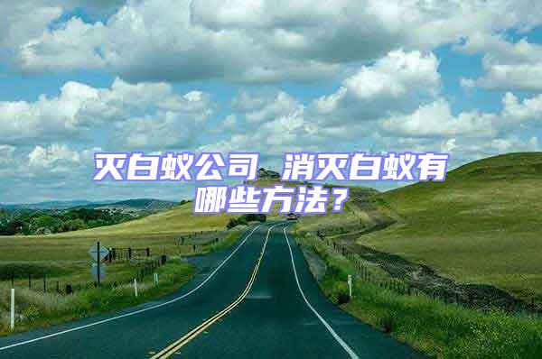 滅白蟻公司 消滅白蟻有哪些方法？