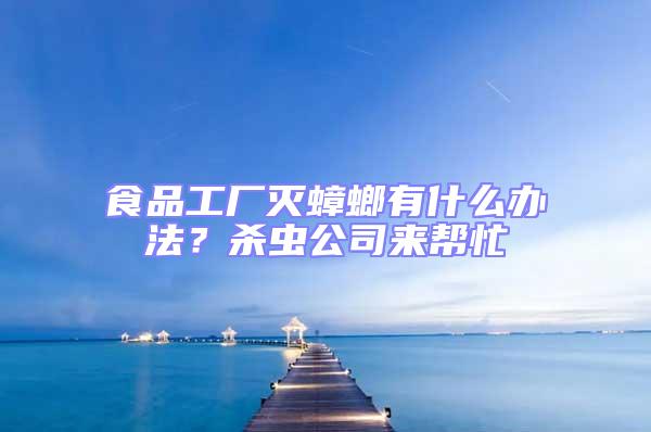 食品工廠滅蟑螂有什么辦法？殺蟲(chóng)公司來(lái)幫忙