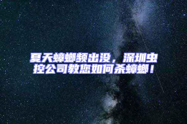 夏天蟑螂頻出沒(méi)，深圳蟲(chóng)控公司教您如何殺蟑螂！