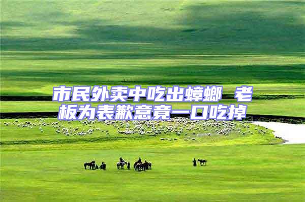 市民外賣中吃出蟑螂 老板為表歉意竟一口吃掉