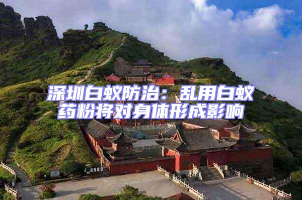 深圳白蟻防治:亂用白蟻藥粉將對(duì)身體形成影響