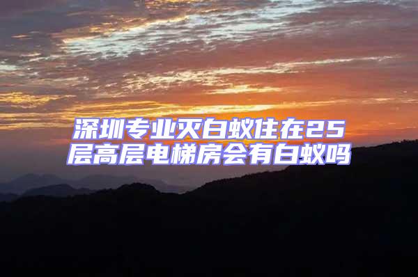 深圳專業(yè)滅白蟻?zhàn)≡?5層高層電梯房會(huì)有白蟻嗎