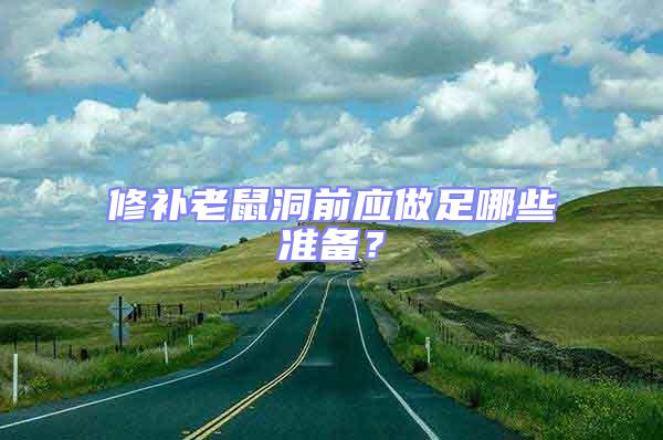 修補老鼠洞前應(yīng)做足哪些準(zhǔn)備？