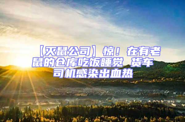 【滅鼠公司】驚！在有老鼠的倉(cāng)庫(kù)吃飯睡覺(jué) 貨車(chē)司機(jī)感染出血熱