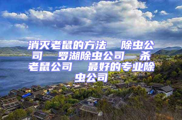 消滅老鼠的方法  除蟲公司  羅湖除蟲公司  殺老鼠公司  最好的專業(yè)除蟲公司