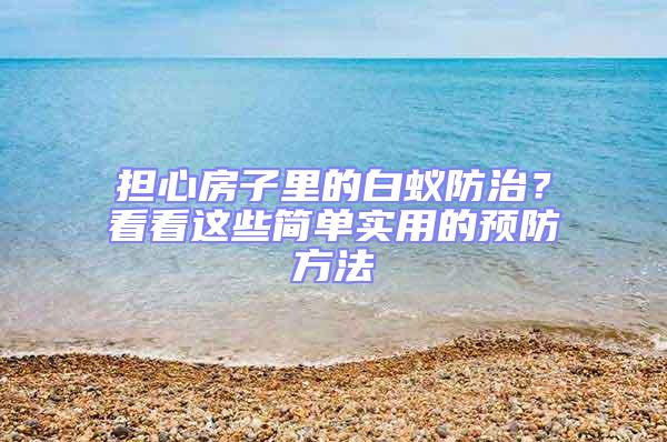 擔心房子里的白蟻防治？看看這些簡單實用的預防方法