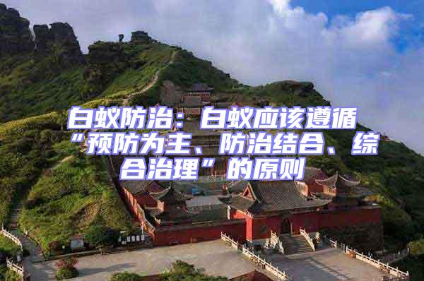白蟻防治：白蟻應(yīng)該遵循“預(yù)防為主、防治結(jié)合、綜合治理”的原則