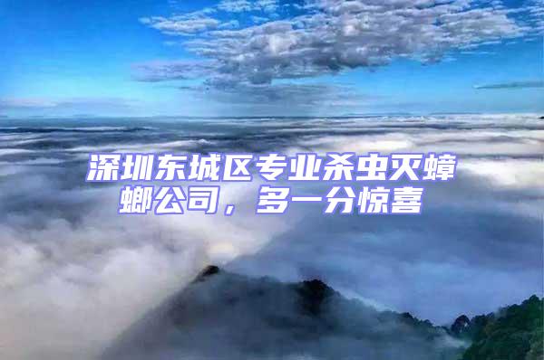 深圳東城區(qū)專業(yè)殺蟲滅蟑螂公司，多一分驚喜
