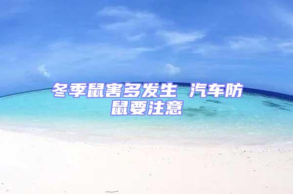 冬季鼠害多發(fā)生 汽車防鼠要注意