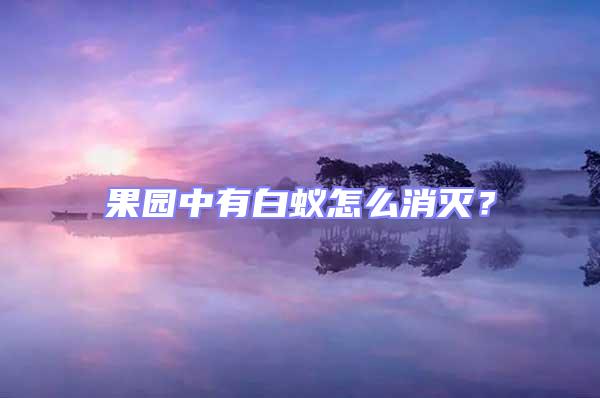 果園中有白蟻怎么消滅？