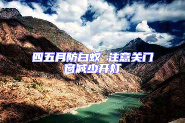 四五月防白蟻 注意關(guān)門窗減少開(kāi)燈