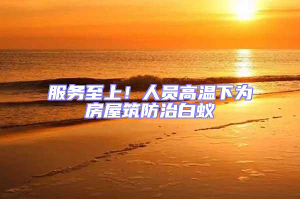 服務(wù)至上！人員高溫下為房屋筑防治白蟻