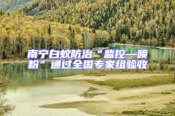 南寧白蟻防治“監(jiān)控—噴粉”通過全國專家組驗收