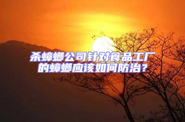 殺蟑螂公司針對(duì)食品工廠的蟑螂應(yīng)該如何防治？