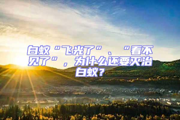 白蟻“飛光了”、“看不見(jiàn)了”，為什么還要滅治白蟻？