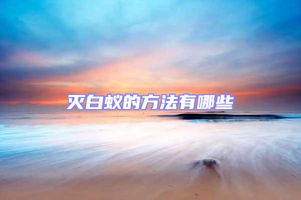 滅白蟻的方法有哪些