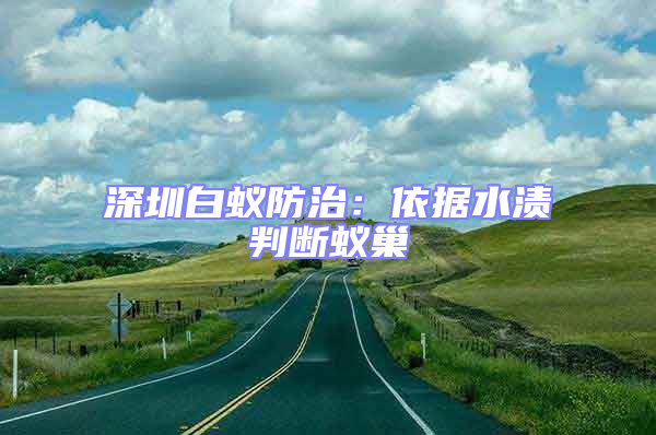 深圳白蟻防治：依據(jù)水漬判斷蟻巢