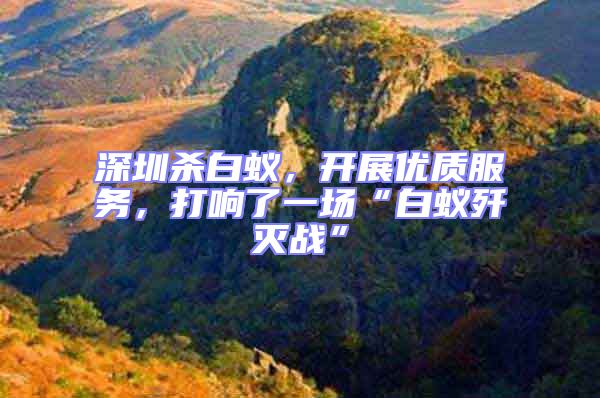 深圳殺白蟻，開展優(yōu)質(zhì)服務(wù)，打響了一場“白蟻殲滅戰(zhàn)”