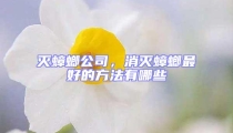 滅蟑螂公司，消滅蟑螂最好的方法有哪些