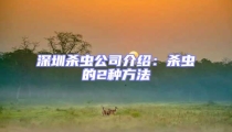 深圳殺蟲(chóng)公司介紹：殺蟲(chóng)的2種方法