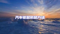 汽車驅(qū)鼠防鼠方法